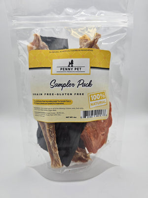 Penny Pet USA Made by Penny's Kitchen Sampler Pack - Turkey, Pork, Liver, Chicken, Sweet Potatoes - For All Dog Sizes (4oz)