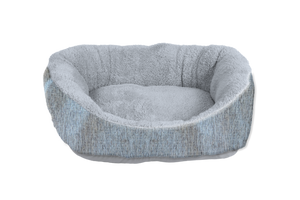 Slate Literary Lounger Cuddler Dog/Cat Bed 24x20"