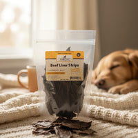 Penny Pet USA Hand Made Beef Liver Strips - 100% Beef - Packed with Vitamins, Air Dried, High Protein, Human Grade