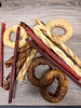 100% Collagen Sticks, Braided Sticks, and Rings for Dogs - Rawhide Alternative - Super Chewy!