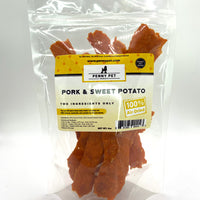 Penny Pet Kitchen Made Ground Pork and Sweet Potato Strips - SMALL DOG / SENIOR DOG APPROVED