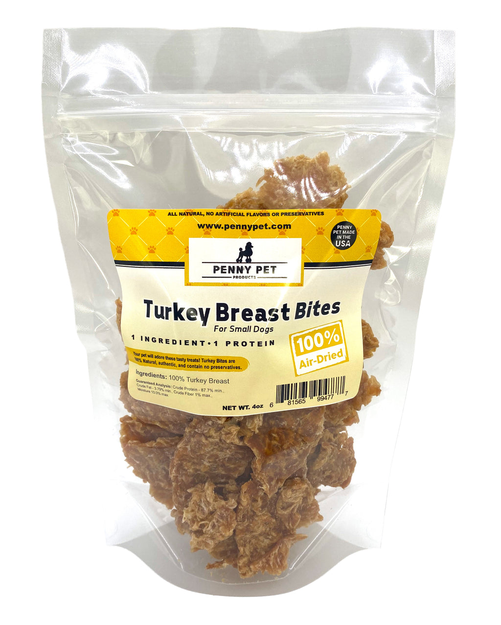 Penny Pet 100% Ground Turkey Breast Bites - GREAT for Small & Senior Dogs