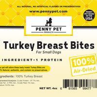 Penny Pet 100% Ground Turkey Breast Bites - GREAT for Small & Senior Dogs