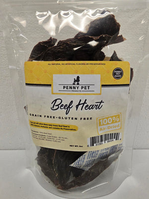 Penny Pet Kitchen Made Beef Heart Strips for Dogs-SUPERFOOD-USA Made by Penny